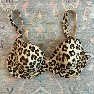 Victoria’s Secret Leopard Print Bra in Cream & Brown